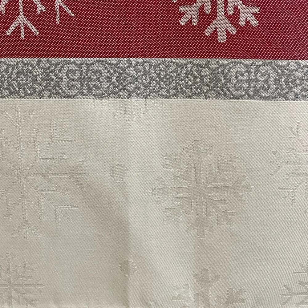 New SUR LA TABLE Red White Jacquard Snowflake Holiday Apron